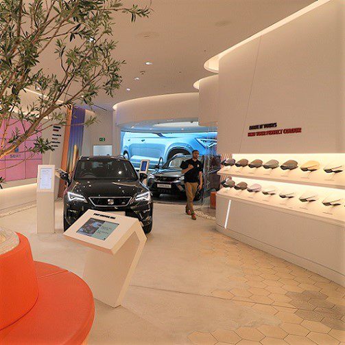 Digital signage at SEAT car showroom